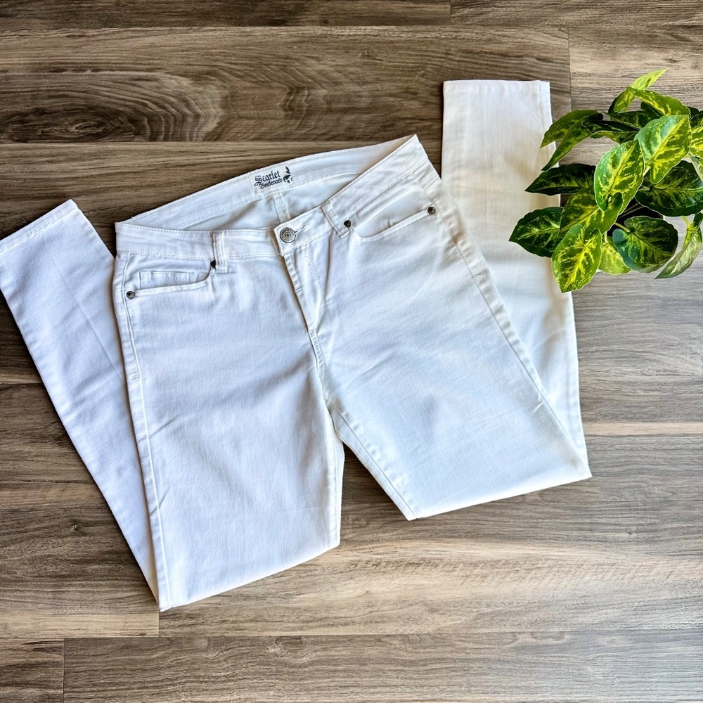 Scarlet Boulvard White Skinny Stretch Jeans Size‎ 29